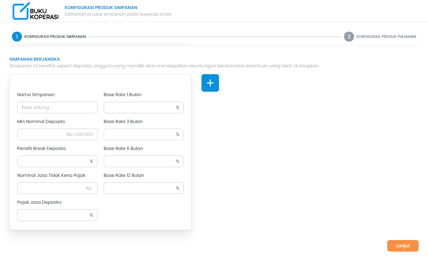 Screenshot Setup Simpanan Berjangka