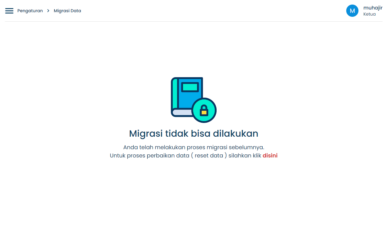 Screenshot Migrasi Data