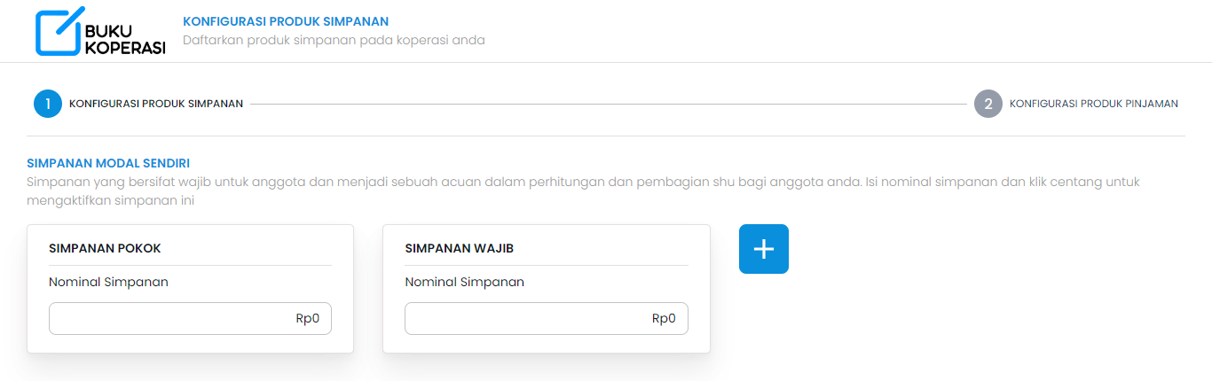 Screenshot Setup Simpanan Modal Sendiri